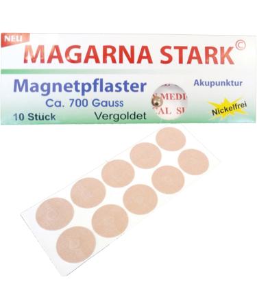 Buy MAGARNA STARK x10 Magnetic Patches - 700 Gauss Gold-Plated & Nickel-Free - International Shipping Available - Buy Online on GoSupps.com