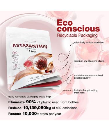 LH Astaxanthin 12mg 150 Softgels - 5 Month Supply Natural Astaxanthin Antioxidant Supplements from Fresh Microalgae Source Triple Strength Supports Eye Immune Joint Skin Health Non-GMO Gluten Free - Buy Online on GoSupps.com