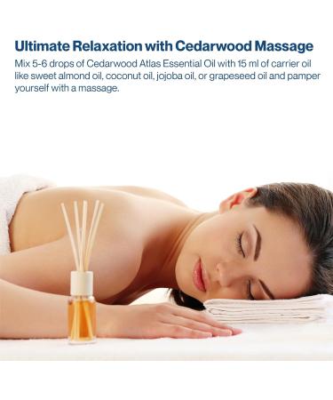 Pure Cedarwood Atlas Essential Oil - 2oz | Aromatherapy Hair & Skin Care Culinary Use | Wild Harvest from Morocco | Cleaning & DIY Solutions - Buy Online on GoSupps.com