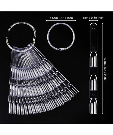 MORGLES 150 Stiletto Nail Display Tips with Ring - Nail Polish Sample Sticks for Salon Practice - Buy Online on GoSupps.com