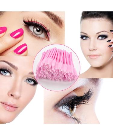 AIBAOBAO 100pcs Pink Crystal Disposable Mascara Wands - Eyelash & Eyebrow Brush Set for Makeup Tools - Buy Online on GoSupps.com