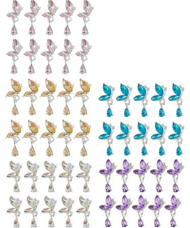 10x/Pack Butterfly Wing Nails Charm Butterfly Pendants Charm Decorations Dangle Nails Charm Nails Supplies Hy4364 - Buy Online on GoSupps.com