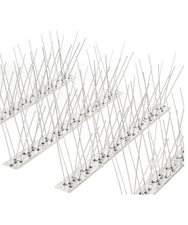 Bird Spikes for Small Birds Pigeons Metal Anti Spike Stainless Steel Nest Deterrent 11 Feet (10 Pack) 11 Foot (Pack of 10)