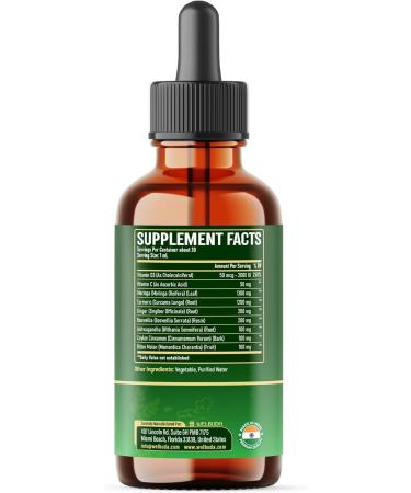 9in1 Moringa Liquid Drops with Ginger Boswellia Vitamin D3-C Ceylon Cinnamon Ashwagandha Ceylon Cinnamon and Bitter Melon - Support Immune Overall Wellness - 1 FL Oz - 30 Servings - Buy Online on GoSupps.com