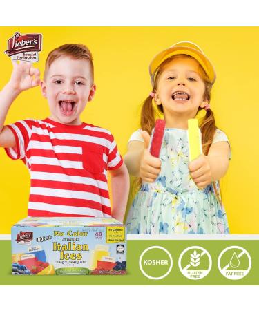 Lieber's Wyler's Italian Ices Berry & Cherry Mix - No Coloring, Kosher, Gluten-Free, Fat-Free - 80oz Box (2-Pack), 40 Count - 2 Pack - Buy Online on GoSupps.com
