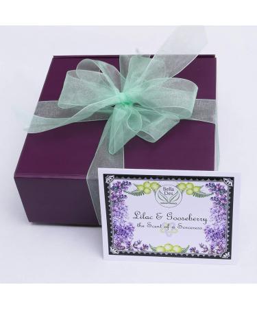 Lilac & Gooseberry Gift Set | Perfume Lotion Body Wash and Soy Candle | Full Size Items in Pretty Box with Bow and Card | Yennefer Scent of a Sorceress by Bella Des Natural Beauty - Buy Online on GoSupps.com