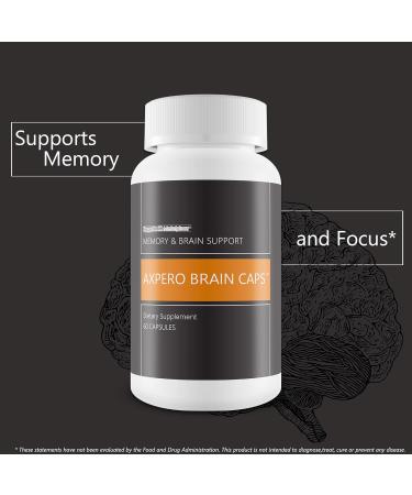 Axpero Brain Caps - Our Best Memory Brain Support Supplement for Women & Men - Axpero Oral Memory Supplement for Brain - Brain Supplements for Memory and Focus - Memory Vitamins Brain Memory Support - Buy Online on GoSupps.com