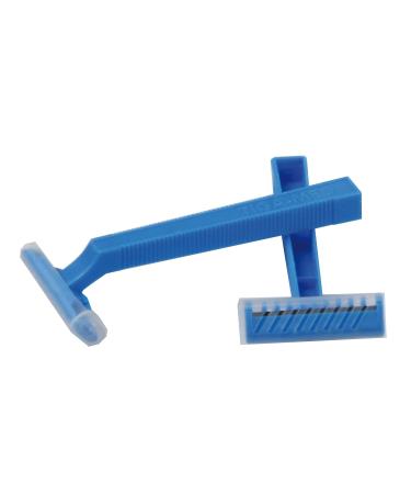 Razor Disposable Tiga Gold - 100 Blue Single-Edged Razors | Best Quality Disposable Razors for Men & Women - Buy Online on GoSupps.com