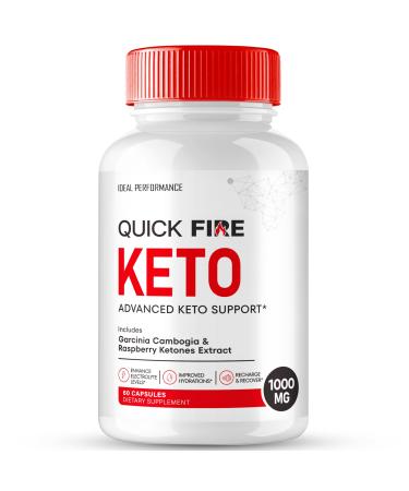 Quick Fire Keto Capsules QuickFire Advanced Formula Supplement Pills - Maximum Strength Quick Fire Health and Wellness Capsules All Natural Keto Pills QuickFire Keto Reviews (60 Capsules)