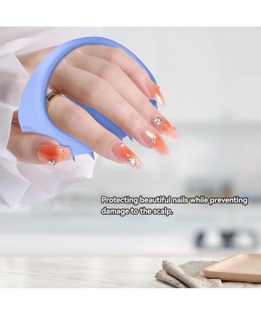 Ityes 38 Fingers Silicone Head Massage Brush | Scalp Massager Shampoo Brush for Men Women & Pets - Purple-Blue - Buy Online on GoSupps.com