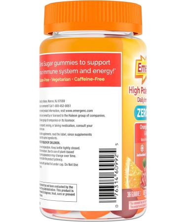 Emergen-C Zero Sugar Immune Support Adult Gummies 36 Count - Buy Online on GoSupps.com
