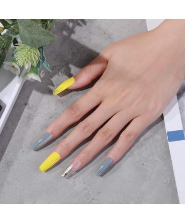 LagunaMoon Gel Nail Polish Set - 6 Colours Glitter Blue Metallic Silver Yellow Grey High-Shine Kit Gel Polish for Salon Quality DIY Nails - UV LED Soak Off Lacquer Kit Varnish Manicure & Pedicure - Buy Online on GoSupps.com