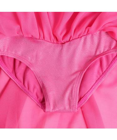 Kidsparadise Hotpink Gymnastics Leotard with Skirt for Girls 8-9Y - Buy Online on GoSupps.com