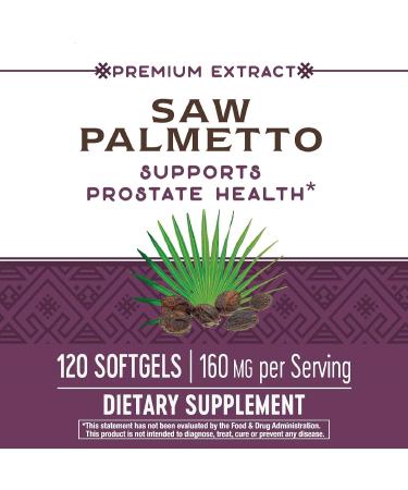 Nature's Way Saw Palmetto Extract 160mg - 120 Softgels for Prostate Health - Buy Online on GoSupps.com