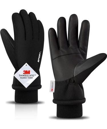 Tangshao-win waterproof gloves winter gloves men women 3m thinsulates gloves waterproof men women anti-slip full finger for running driving cycling hiking