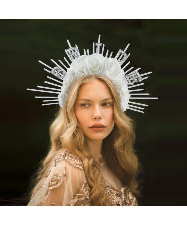 Bubbmi Women Goddess Halo Crown Sunburst Spiked Headband Costume Party Cosplay Wedding Photoshoot Headpiece - Buy Online on GoSupps.com