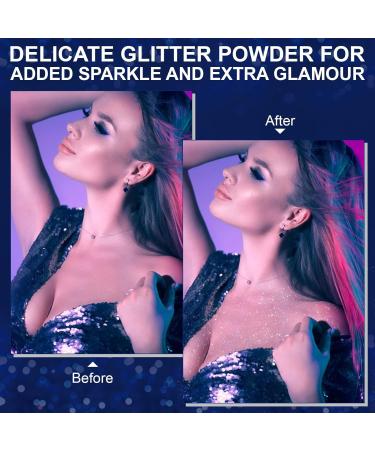 PEPHUCA Glitter Spray - Temporary Shiny Glitter Spray for Body Hair Face and Clothing Waterproof Hairspray Shimmer Silver Powder for Prom Festival Rave Stage Makeup Gifts for Women 60ML 1 Pack - Buy Online on GoSupps.com
