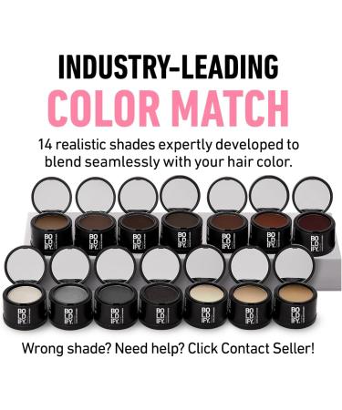 BOLDIFY Hairline Powder - LARGER 10g Bottle - Root Touch Up Powder - Instantly Conceals Hair Loss - Hair Toppers for Women & Men Hair Powder for Thinning Stain-Proof 48 Hour Formula (Dark Grey) 10 g (Pack of 1) Dark Grey - Buy Online on GoSupps.com