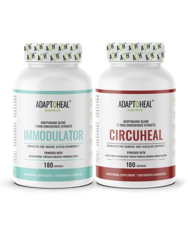 ADAPTOHEAL Immodulator + Circuheal Adaptogen Blend (180 Capsules ea.)