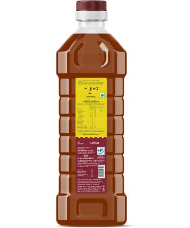 Jivo Wellness Pvt Ltd JIVO Cold Pressed Kachi Ghani Chemical Free Mustard Daily Cooking Oil 1 Liter Recommended for roasting frying baking All types of cuisines Mustard Oil - Buy Online on GoSupps.com