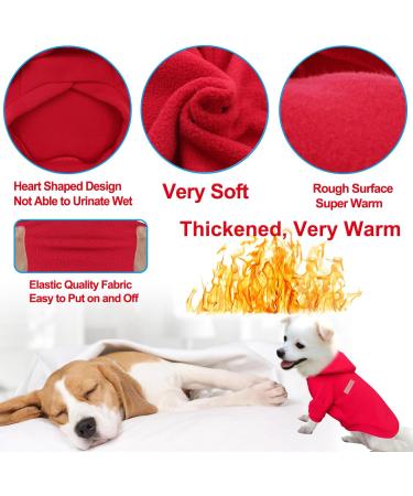 Shop Hualisiji Dogs Hoodie & Fleece Sweatshirt | Warm Lightweight Chihuahua Sweater in XXL Red & Blue - Perfect for Your Pet! - Buy Online on GoSupps.com