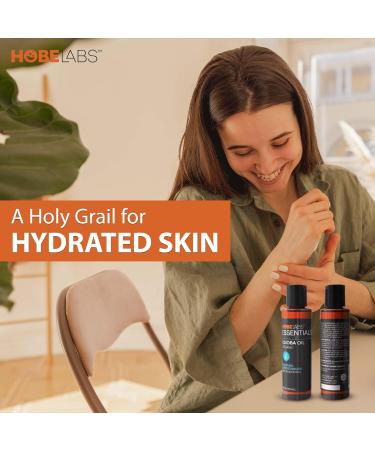 Shop Hobe Labs 100% Pure Jojoba Oil - 4 oz | Naturally Moisturizing Oil for Skin & Hair - International Shipping Available - Buy Online on GoSupps.com