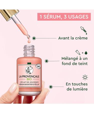 La Proven ale Bio - L' clat de Jouvence Serum - Certified Organic Facial Treatment - Unifies Plumps & Boosts Radiance - Enriched with Vitamin C - All Skin Types - 30 ml - Buy Online on GoSupps.com