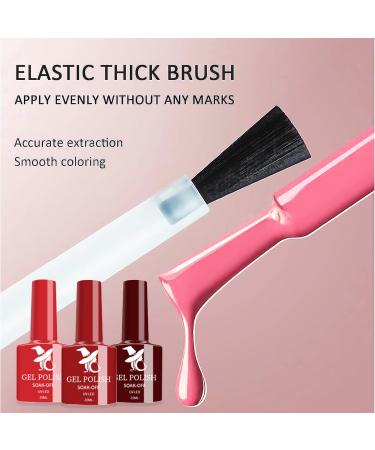 Red Gel Nail Polish Set Burgundy Dark Red Nail Varnish Sets Rose Red Autumn UV/LED Nail Lamp Soak off Nail Art Manicure Gel Nail Polish Kit for Christmas Salon DIY at Home - Buy Online on GoSupps.com