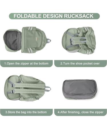 Coofay Women's Waterproof Gym Backpack with Shoe Compartment - Light Green - Buy Online on GoSupps.com