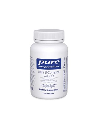 Pure Encapsulations Ultra B-Complex with PQQ | Vitamin B Supplement to Support Nerves Cells Methylation and Mitochondrial Health* | 60 Capsules Standard Packaging