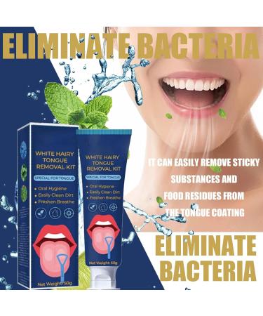 Miioto Tongue Cleaner & Scraper Set | 50g Tongue Cleaning Gel + Brush | Freshens Breath & Eliminates Bad Breath | International Shipping - Buy Online on GoSupps.com