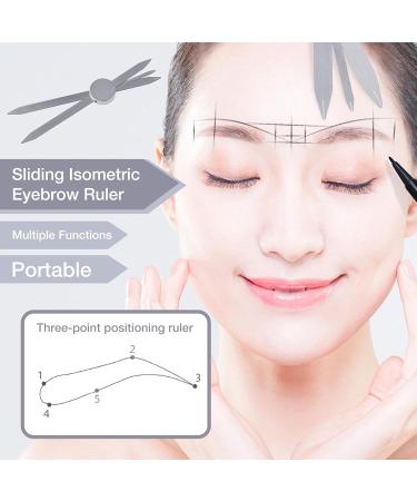 sillervan Isometric Eyebrow Ruler Adjustable Size Eyebrow Card with Multiple Functions Biological - Buy Online on GoSupps.com
