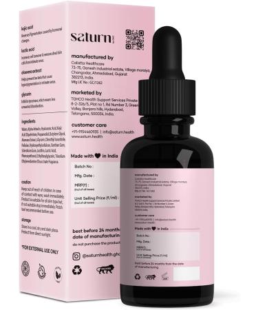 Saturn by GHC Intimate Depigmentation Serum (30Ml - Pack Of 1) | Corrects Discolouration & Reduces Pigmentation Around Underarms Elbow & Bum | Paraben & Sulphate Free - Buy Online on GoSupps.com