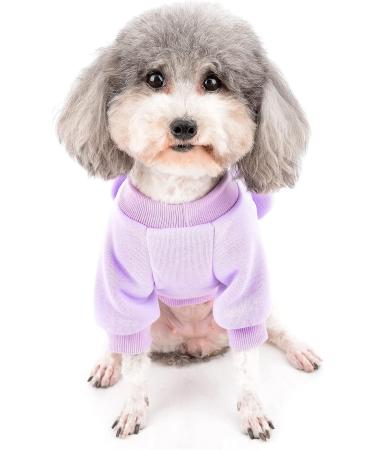 Zweitea Dogs Winter Coats - Soft Warm Sweaters for Small Dogs & Puppies | Cold Weather Jackets for Chihuahua & Yorkie (Purple M) - Buy Online on GoSupps.com