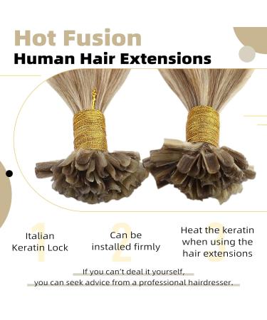 Ugeat Keratin Fusion Glue U Sticks Extensions - 1g 50 Strands #P10/613 24 U Tip Hair Highlights - Golden Brown to Bleached Blonde - Buy Online on GoSupps.com