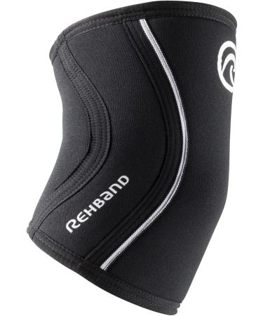Rehband Elbow Bandage 5mm SBR/Neoprene Sleeve for Strength Sports - Anatomical Non-Slip Design for Men & Women - XS Black - 1 Piece - Buy Online on GoSupps.com
