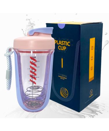 Qavi Protein Shaker Bottle 590ml Purple - Stainless Steel Mixing Ball - BPA Free Tritan Material - Durable, Leakproof, Odourless - Buy Online on GoSupps.com