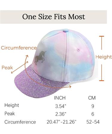 Accsa Girls Tie-Dye Unicorn Baseball Cap | Adjustable Kids Hat - Buy Online on GoSupps.com