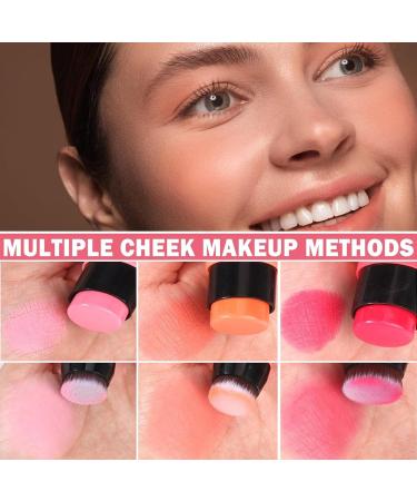 Cream Blush Stick with Brush Cheek Blush & Lip Tint & Eyeshadow Makeup Stick with Brush Long Lasting Waterproof Cream Blush Makeup for All Skin Tones 3# - Buy Online on GoSupps.com