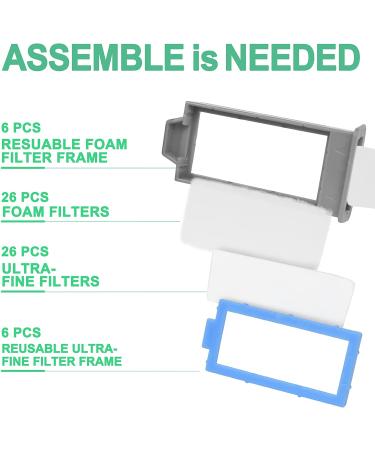 Dreamstation 2 CPAP Filters - 52PCS Supplies for Respironics Dreamstation 2, 6 Reusable Assembly, 20 Foam & Ultra-Fine Filters - Buy Online on GoSupps.com