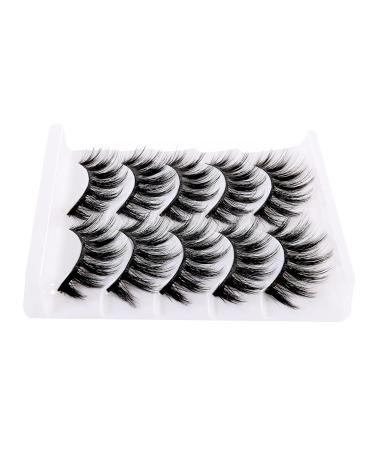 5 Pairs 3D False Eyelashes | Handmade Natural Black Long Reusable Eyelashes with Invisible Band - Shop Internationally! - Buy Online on GoSupps.com