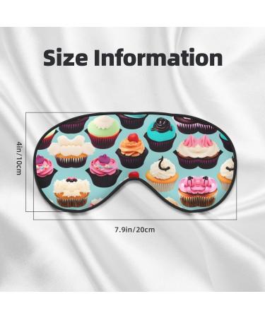 Colorful Cupcakes Print Double-Sided Eye Mask Soft and Light Blocking for Enhancing Sleep Quality - Buy Online on GoSupps.com