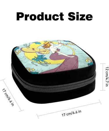 GIAPB Period Bag - Fairy Floral Frame Color, Sanitary Napkin Storage and Makeup Pouch - Buy Online on GoSupps.com