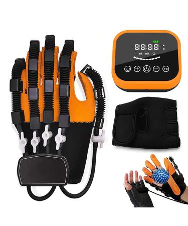 Rehabilitation Robot Gloves Hemiplegia Stroke Rehab Physical Therapy Equipment Arthritis Hand Finger Straightening Brace Guard Protector Hand Function Recovery Left Hand L