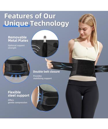 Adjustable Back Brace for Lower Back Pain Relief | 7 Stays Support Belt for Herniated Disc Sciatica Scoliosis | Breathable Lumbar Support with Hot & Cold Therapy - L/XL - Buy Online on GoSupps.com