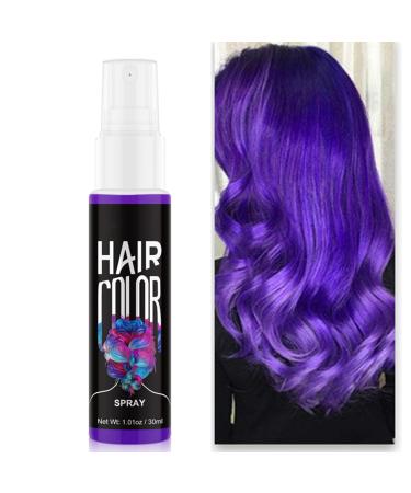PurpleTemporary Hair Dye Hair Colour Spray Crazy Purple Hair Spray Temporary Washable Temporary Hair Colour Instant Styling Instant Hair Dye for Christmas Halloween Birthdays Party Cosplay
