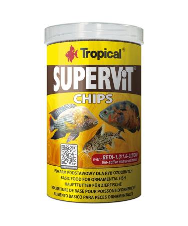 SUPERVIT Chips 1000ml / 520g - Basic food for ornamental fish, in the form of chips