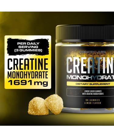 Buy Lemon Flavored Creatine Monohydrate Gummies - 90 Count for International Shipping - Buy Online on GoSupps.com