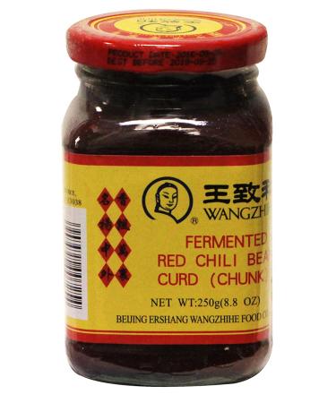 Wangzhihe Fermented Beancurd Red Chili Tofu (Chunk) Spicy 8.8 oz - Authentic Chinese Flavor - Buy Online on GoSupps.com