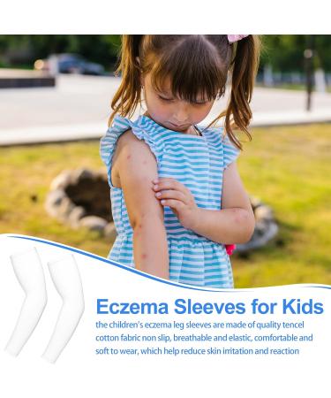 2 Pairs Soft Non-Itch Eczema Arm/Leg Sleeves for Kids | Elastic Arm Wrap for Itch Relief | Wet Wraps for Babies & Toddlers | Small Size - Buy Online on GoSupps.com